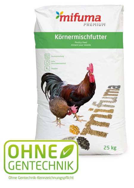 Poultry grain feed premium without genetic engineering